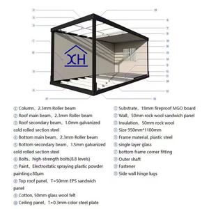 XH Modern Design Xinheng Brand Maison préfabriquée de 3 chambres avec véranda et maison en conteneur à énergie <span class=keywords><strong>solaire</strong></span> - Product Image 3