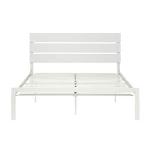 Meubles de chambre à coucher de style décontracté DB Contemporary 1pc Queen White Metal Bed - Product Image 3