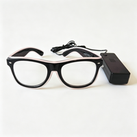 Lunettes lumineuses à fil EL multicolores de haute qualité, lunettes de soleil lumineuses, lunettes néon pour rave, concert, soirée en boîte de nuit