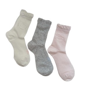 Women's Mid-Calf <b>Socks</b> <b>Breathable</b> Polyester Anime Cartoon Design Solid Color Pink Gray White Sweat-Absorbing Youth <b>Sock</b> - Product Image 4