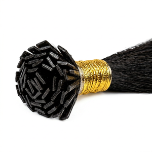 Extensiones de Cabello Humano Remy 100% al por Mayor, con Punta Plana (K-tip), Super Double Drawn, Liso Natural - Product Image 1