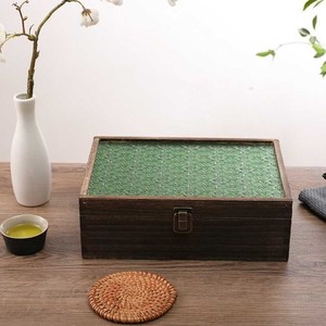Desktop <b>storage</b> <b>box</b>, wooden begonia flower glass <b>box</b>, <b>document</b> and jewelry collection <b>box</b> with lock, paulownia wood gift <b>box</b>, - Product Image 4