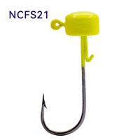 Hameçon Ned Rig Jig Head Finesse pour leurres souples, en acier haute teneur en carbone, à large ouverture, pour la pêche au bar en eau douce, tête cylindrique 3-7g