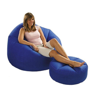 Sac de fèves paresseux gonflable air canapé avec repose-pieds