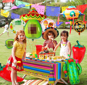 Carnaval Luau Fiesta Pancartas colgantes Banderas Papel Pompones Guirnalda Taco mexicano Fiesta <span class=keywords><strong>Cactus</strong></span> Foil Globos Juguetes Regalo Decoración - Product Image 2
