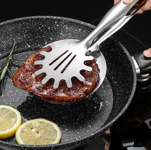 Pince de filtration d'huile de friture en acier inoxydable DFT23, pince alimentaire creuse, pince à steak, spatule à poisson, pelle à barbecue, gadgets de cuisine - Product Image 4