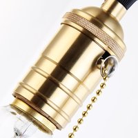 Douille de lampe LED vintage E26 E27 en laiton doré sans anneaux, accessoires d'éclairage