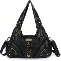 Sac hobo grande capacité pour femme, sac à bandoulière quotidien en cuir PU, fournisseur OEM avec logo personnalisé