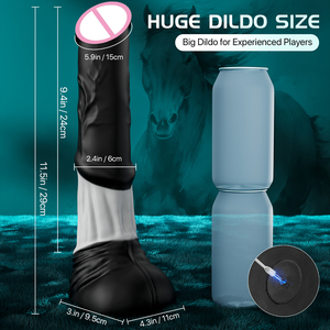 Пульт дистанционного управления вибрационный мягкий силиконовый конский анальный фаллоимитатор 30 см, дракон-монстр, секс-игрушка для взрослых - Product Image 5