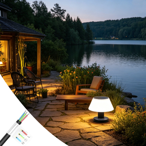 Lampe solaire d'extérieur IP65 en ABS+<span class=keywords><strong>PS</strong></span>, étanche, avec source lumineuse LED et panneau en silicium cristallin pour jardin, terrasse, aménagement paysager et table - Product Image 3