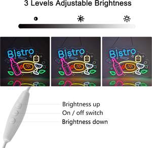 Enseigne au néon de Bistro, néons suspendus Art mural Décoration pour bistro français italien Trattoria Café CUSTOM LED NEON LIGHTS - Product Image 4