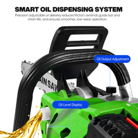 Tronçonneuse Sans Fil Électrique Brushless Hantechn Lithium-ion 18 Pouces avec Lubrification Automatique