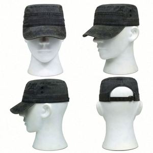 Gorra de Capitán Impermeable de Lona Lavada de 5 Paneles con Bordado a Mano y Estampado en Relieve, Hebilla Metálica Ajustable para Unisex - Product Image 5