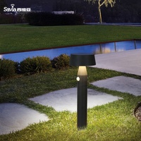 Lampe à poteau solaire Savia à détecteur de mouvement pour extérieur, jardin, paysage, pelouse, 1,5 W, IP54, sans câblage