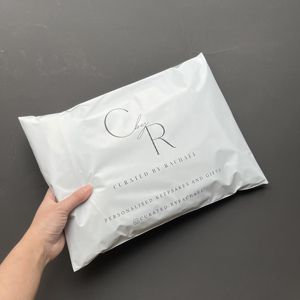 Custom Nude Poly Mailers with Black Logo Print - Light Peach Shipping Bags for Gifts & Apparel - Product Image 5