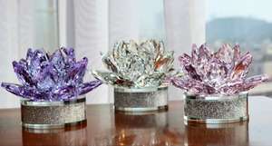 คริสตัลรูปดอกบัวนำโชค ของตกแต่งภายในรถยนต์ ของประดับตกแต่งบ้าน ของขวัญเสริมดวง บรรจุกล่องของขวัญ - Product Image 5