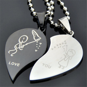 Colar de Casal 2PCS com Pingente de Coração para Namorados, Colar Charmoso Facetado, Presente para o Dia dos Namorados - Product Image 3