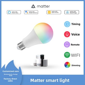 Bombilla LED Inteligente Matter A60 - Compatible con Apple HomeKit y <span class=keywords><strong>Google</strong></span>, RGBCW 16M Colores, Luz Integrada con WiFi para un Hogar Bienestar - Product Image 5