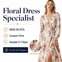 Robe florale personnalisée pour femme, vêtements imprimés, maxi, été, viscose, décontractée, OEM ODM, usine