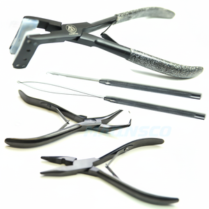 Premium Commercial 10 pièces ensemble d'outils d'extension de cheveux Micro liens outil et pince à ruban Logo personnalisé accueilli - Product Image 1