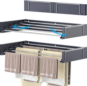 Solución creativa para el hogar de alta resistencia, baño, montado en la pared, ahorro de espacio, toallero de esquina plegable y gancho para ropa - Product Image 1