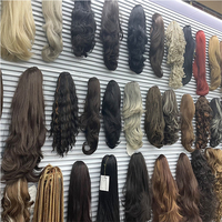 Queue de cheval synthétique personnalisée en Kanekalon, styles Yaki, Kinky Straight, Curly, Water Wave, Wavy, pour femmes noires