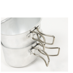 Contenedor de Alimentos Táctico de Aluminio para Acampar al Aire Libre, Taza de Aluminio para Beber Agua, Cantimplora de Agua, Juego de 3 Piezas - Product Image 6