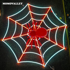 Disfraz para ninos promoción mercancía arañas <span class=keywords><strong>web</strong></span> 3D cadena tira de luz fiesta el árbol decoración motivo feliz Halloween - Product Image 4