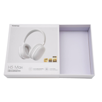 Caja de Papel Artístico Blanca de Alta Gama, Impermeable, con Cajón Deslizable y Asa Recortada, Impresa a Medida, para Empaque de Productos Electrónicos