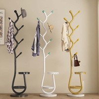 Porte-vêtements en métal finition brillante, présentoir à vêtements pour salon, support à vêtements robuste en métal, porte-manteau sur pied