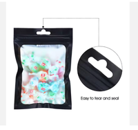 Sacs d'emballage en aluminium avec fermeture éclair en Mylar personnalisés, refermables, pour le stockage de grains de café, de salades, de sushis, avec fenêtre transparente