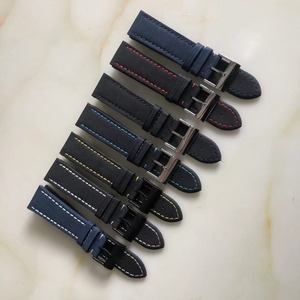 Correa de Reloj de Repuesto con Logotipo Personalizado, Correas de Cuero Genuino para <span class=keywords><strong>Relojes</strong></span> <span class=keywords><strong>Breitling</strong></span> de 22 mm y 24 mm, Correa de Reloj de Nailon y Lona - Product Image 1