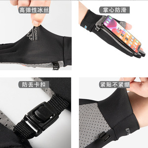 Gants sans doigts SHBGW en nylon respirant pour l'été, pour le cyclisme, la conduite, la livraison de nourriture, les activités de plein air, gants fonctionnels SML - Product Image 2