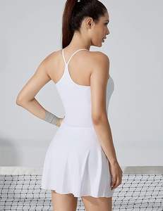 女式网球裙健身裙无袖内置文胸短裤口袋高尔夫运动服 - Product Image 4