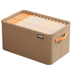 Fabric Clothing <strong>Storage</strong> <strong>Basket</strong>-Foldable &amp; Stackable Modern Minimalist Desktop Toy &amp; Wardrobe Pants Organizer for Home &amp; Dorm - Product Image 5
