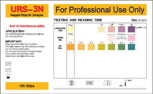 Bandes de test de <span class=keywords><strong>diagnostic</strong></span> pour infections urinaires, Bandes de test à domicile pour infections des voies urinaires, Bandes urinaires URS-3N - Product Image 4