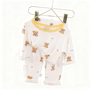 Youyuan Bao XTX001 2026 Completo Estivo Casual per <span class=keywords><strong>Bambini</strong></span> con <span class=keywords><strong>Cartoni</strong></span> <span class=keywords><strong>Animati</strong></span>, Tuta Senza Cuciture a Maniche Tre Quarti per Aria Condizionata per Ragazzi e Ragazze - Product Image 2