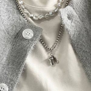 Collar con Colgante de Falda de Hada Exquisito con Diamantes Completos en Plata de Ley S925 para Mujer, Pendientes de Moda con Falda Pequeña y Dulce para Clavícula - Product Image 3