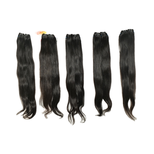 วิกต่อผมมนุษย์สำหรับต่อผมผมมนุษย์มัดผมสีดำอินเดียบริสุทธิ์100% - Product Image 1