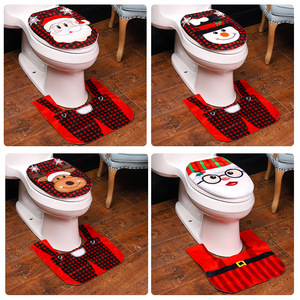 Decorazioni Natalizie per la Casa <span class=keywords><strong>Buon</strong></span> <span class=keywords><strong>Natale</strong></span> 2020 Felice <span class=keywords><strong>Anno</strong></span> Nuovo 2021 Copriwater Babbo <span class=keywords><strong>Natale</strong></span> Decorazioni di <span class=keywords><strong>Natale</strong></span> - Product Image 3
