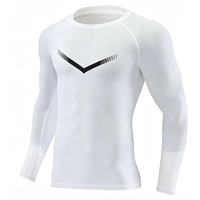 Maillot de compression à manches longues pour homme – Couche de base de football et de soccer à séchage rapide – Haut de sport moulant