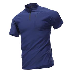 Groothandel op maat gemaakte half-rits shirt met opstaande kraag, multi-color, sneldrogend, ademend, korte mouwen, sporttop voor heren - Product Image 4
