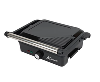 Grille-pain électrique Anbolife OEM, compact, pour 2 sandwichs, s'ouvre à 180 degrés, passe au lave-vaisselle, bac à gouttes amovible