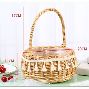 Wholesale Hand-woven Flower <b>Basket</b> Household Goods Fresh Natural Garden Rattan <b>Storage</b> Decoration - Product Image 2