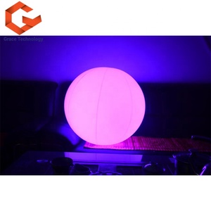 Đầy Màu sắc <span class=keywords><strong>Inflatable</strong></span> cảm ứng Bóng bãi biển PVC <span class=keywords><strong>Inflatable</strong></span> <span class=keywords><strong>LED</strong></span> chiếu sáng bóng điều khiển từ xa ném bóng cho buổi hòa nhạc bên - Product Image 2