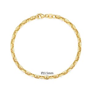 Xinfly - Brazalete de Cadena Personalizado de Oro Real de 18K para Hombre y Mujer, para Regalo, Fiesta o Boda - Product Image 1