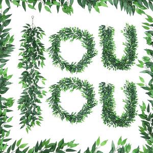Guirnalda de Hojas de Oleastro Artificial Fácil de Obtener, 90 cm, Decoración Verde para Paredes de Boda - Product Image 4