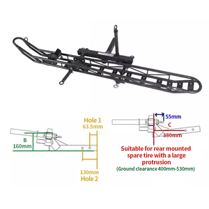 Support de cadre de vélo et de moto tout-terrain robuste pour pare-chocs arrière de voiture bouche carrée <span class=keywords><strong>remorque</strong></span> attelage Camp <span class=keywords><strong>remorque</strong></span> accessoires - Product Image 4