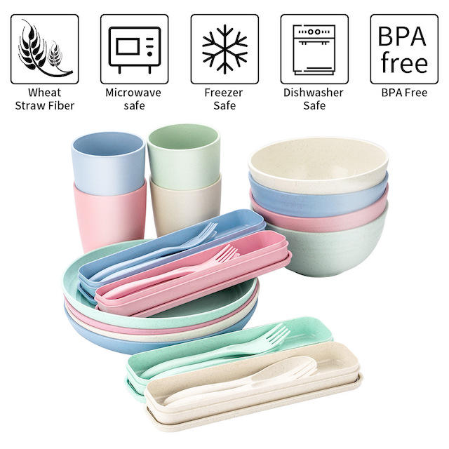 Amazon Rv Plates And Bowls Plate And Bowl Set Acelane Camping Mess