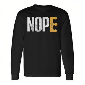 Nope No Kings Camiseta de manga larga negra unisex talla mediana para adultos - Product Image 2